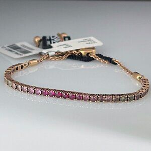 $4450 / NEW / Levian Pastel Multicolor Gemstone Bolo Bracelet / 14K